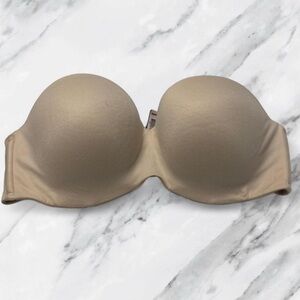 Victoria secret Strapless beige Nude T-Shirt Bra - Seamless Support 34D